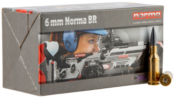 Norma Ammunition (RUAG) 10160162 Match Diamond Line Berger 6mm Norma Bench Rest 105 gr Coated Hollow Point 50 Bx/ 6 Cs