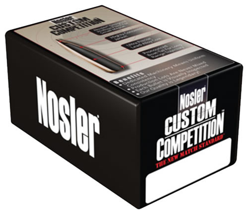 Nosler 53164 Custom Competition Boat Tail Hollow Point 30 Cal 168 Grain 100/Box, (Not Loaded)