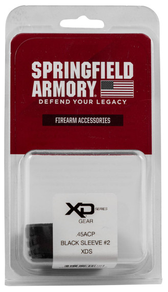Springfield Armory XDS5002 Backstrap Sleeve made of Polymer with Black Finish & 1 Piece Design for 45 ACP Springfield Armory XD-S with #2 Backstrap & 3.30 in-4 in Barrel