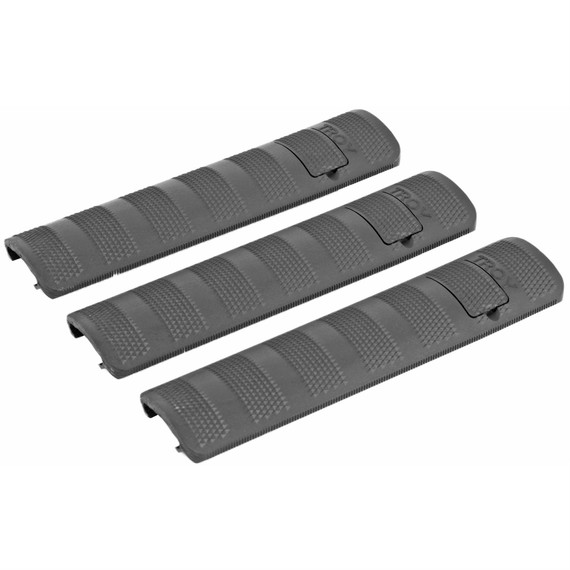 Troy Battle Rail Covers, 6.2 in, Picatinny, 3 pack, Black SCOV-BRC-36BT-00