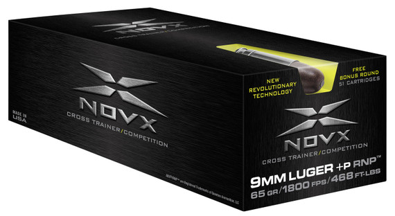 NovX 9RNPPSS1020 Crosstrainer 9mm Luger +P 65 GR RNP 51 Bx/ 20 Cs