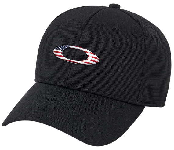 Oakley 911545-01V Tincan Cap Black LG/XL Contoured American Flag Oakley Icon