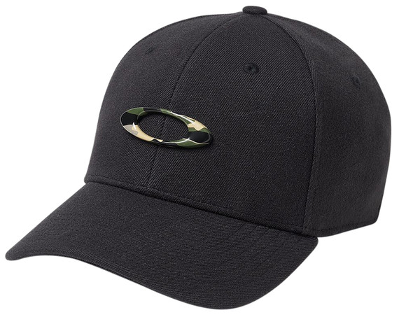 Oakley 911545-01Y Tincan Cap Black LG/XL Contoured Graphic Camo Oakley Icon