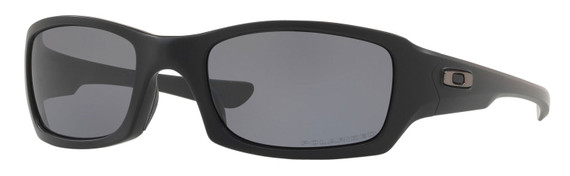 Oakley FIVESSQUARED Fives Squared Polarized, High Definition Gray Lens with Matte Black Frame for Adults