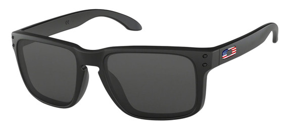 Oakley HOLBROOK Holbrook High Definition Gray Lens with Matte Black Frame & USA Flag for Adults