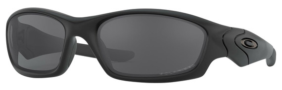 Oakley STRAIGHTJACKET Straight Jacket Polarized, High Definition Gray Lens with Matte Black Frame & Unobtainium Temple Sleeves & Nose Piece for Adults