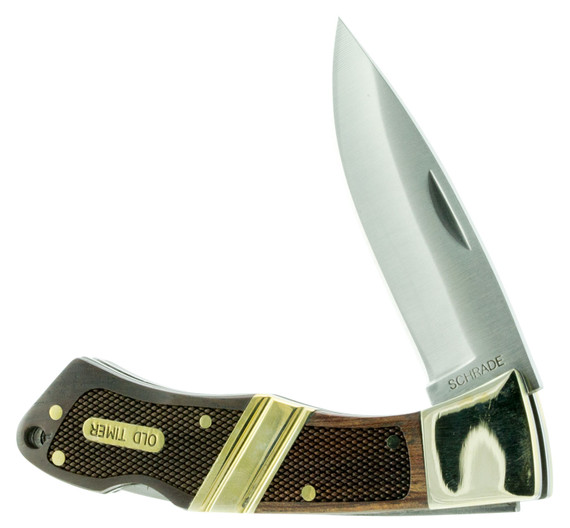 Old Timer 29OT Schrade Mountain Beaver Sr. Lockback 3.2 in 9Cr18MoV Stainless Steel Drop Point Rosewood/Ebony Wood