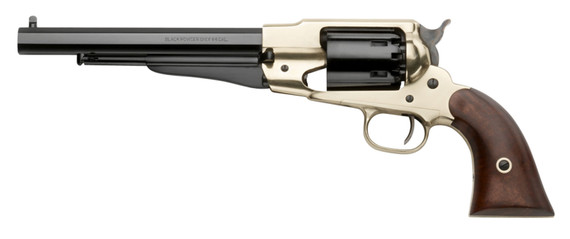 Pietta RGB44 1858 Rem Texas SAO 44 Cal Striker Fire 8 in 6rd Brass Frame Blued Barrel & Cylinder Walnut Grip