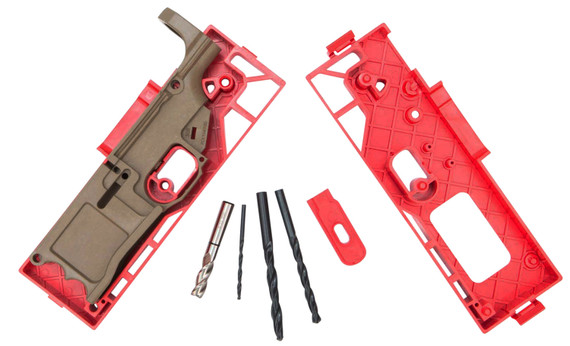 Polymer80 Warrhog 308 80% Lower Receiver Kit, 308 Winchester, Polymer, w/Jig System, Flat Dark Earth | 308KIT-FDE
