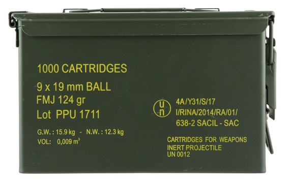 PPU Mil-Spec Handgun Ammunition, 9mm Luger | PPN9MC