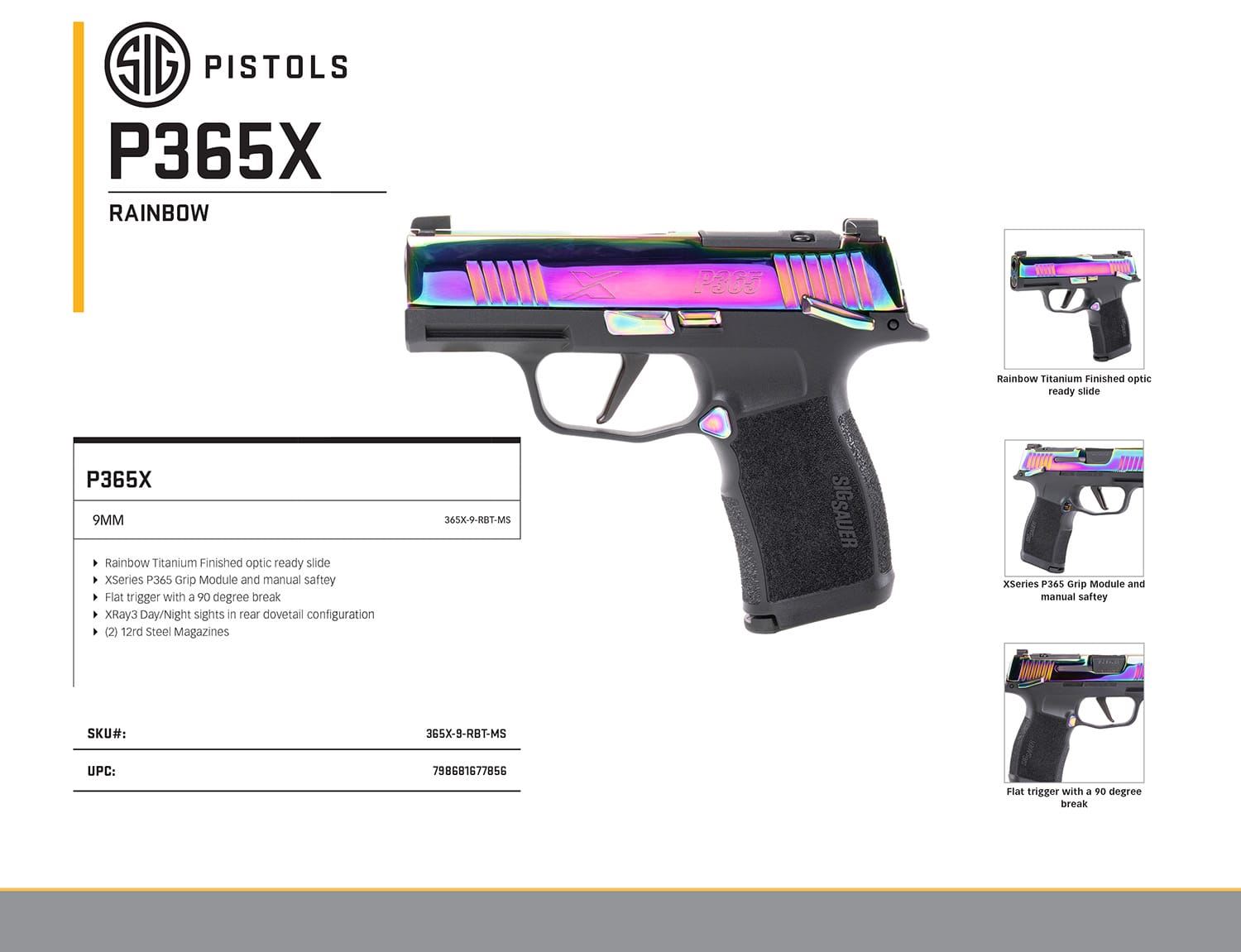 9mm　S3 R6 Sig Sauer 365X9RBTMS P365X For Sale | 798681677856