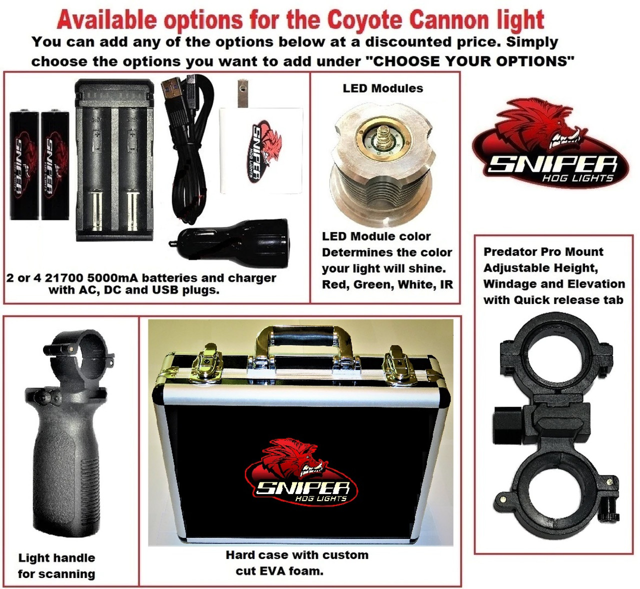 Coyote Cannon Light With 1 - 4 colors