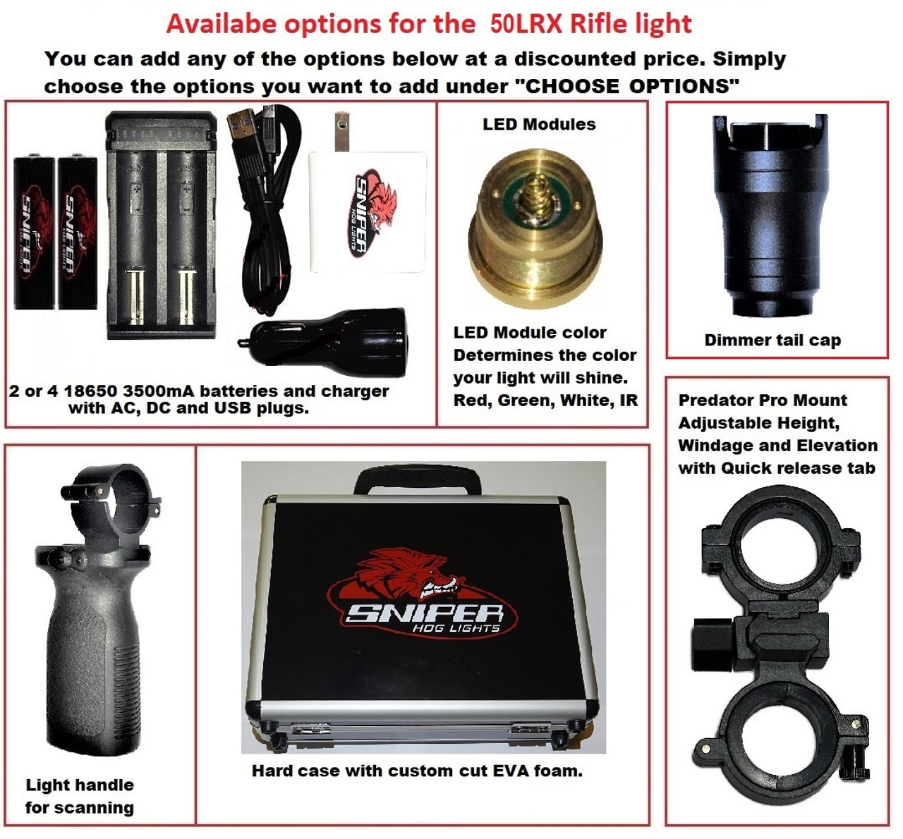 50LRX Rifle light 1 - 4 colors 50LRX Rifle light 1 - 4 colors