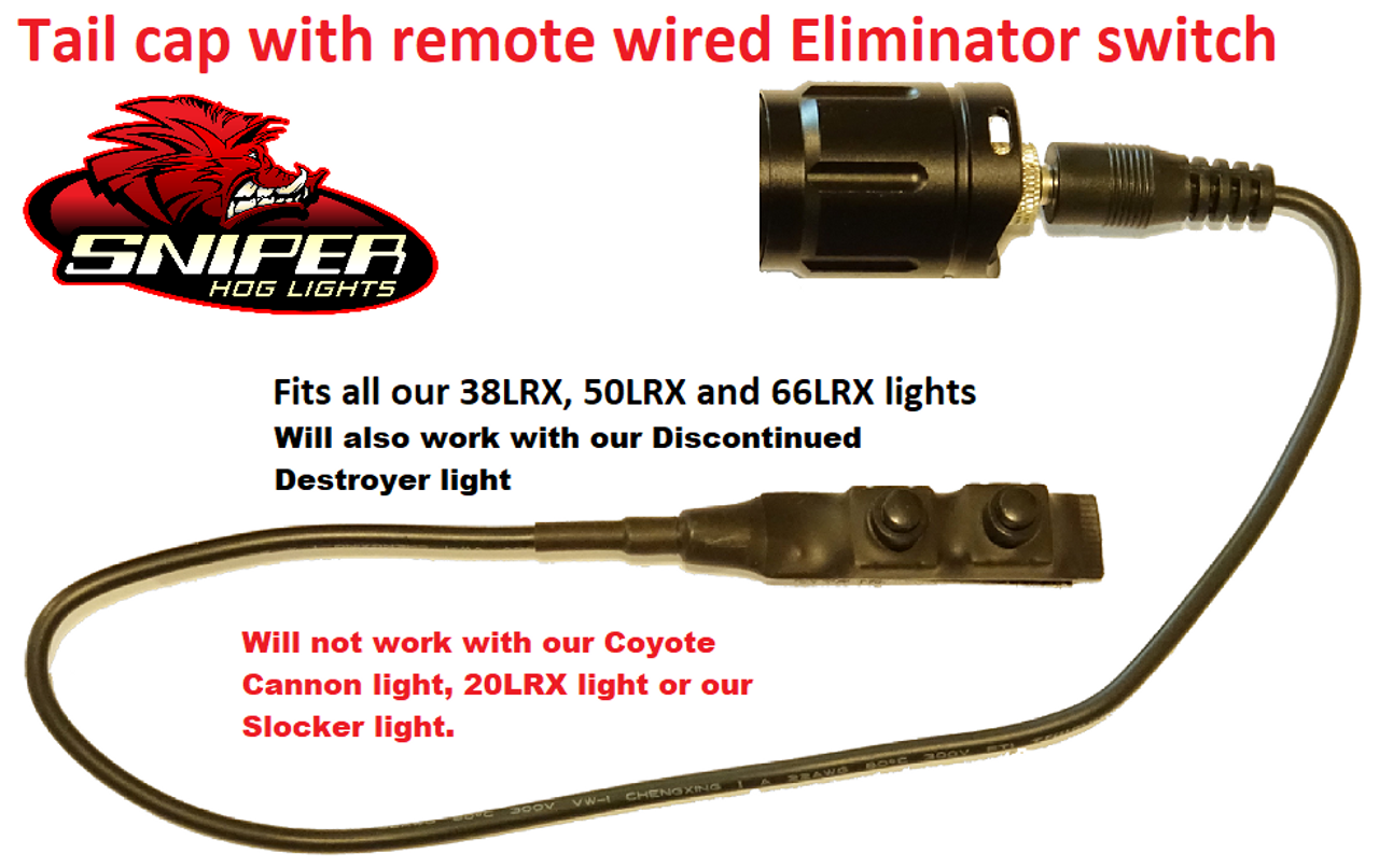 Tail cap with remote wired Eliminator switch