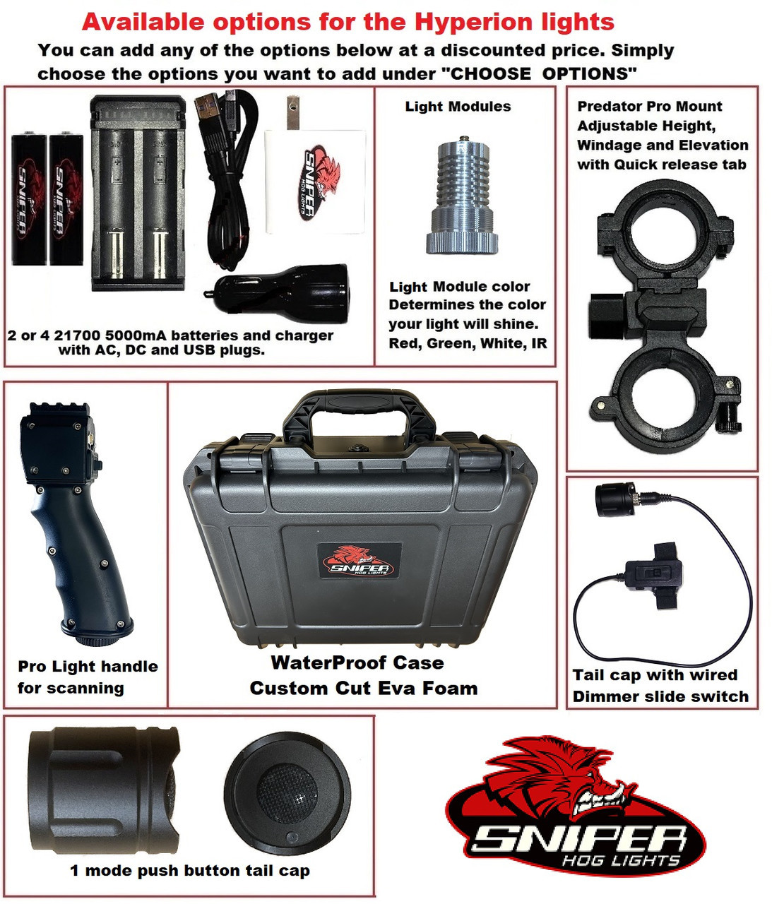 絶版　ハイペリオン　エアークラフト　3Ｄ　ＬＩＧＨＴ Hyperion 50 light with 1-5 colors for predator hunting