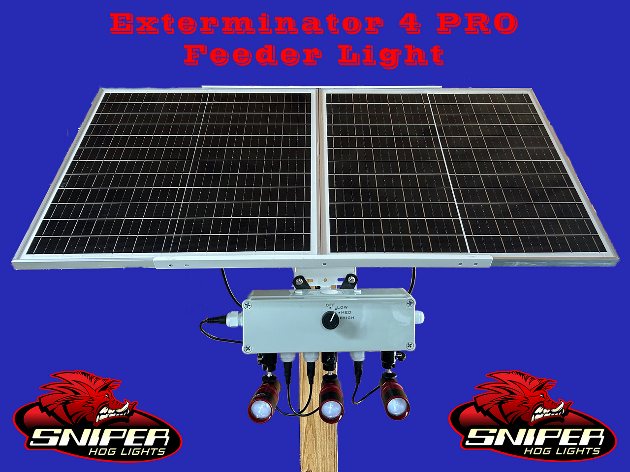 Exterminator 4 Feeder light, bait light for night hunting hogs, foxes, coyotes and more