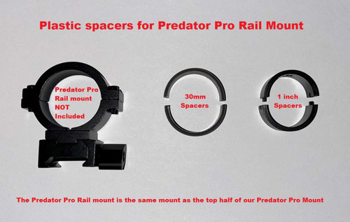 Predator Pro Rail mount spacers for night hunting fishing tracking and outdoor use.