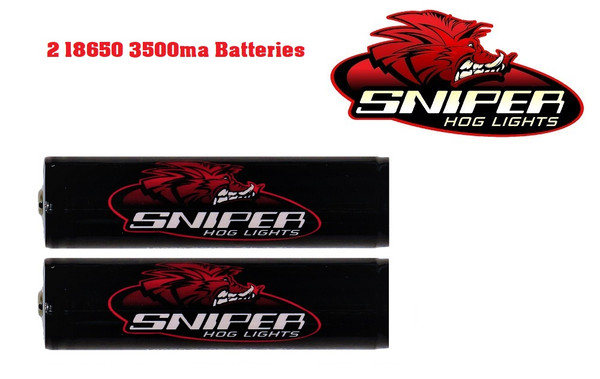 2 - 18650 3500mA batteries