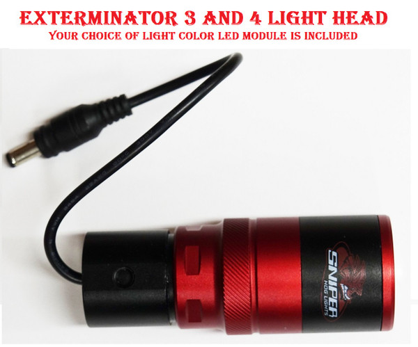 Exterminator 3 and 4 LED Head for night hunting fishing tracking and outdoor use.