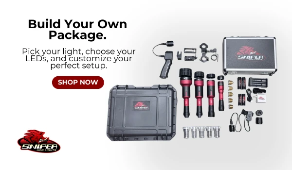 Sniper Hog Lights Build Your Own Package — choose Hyperion or LRX and customize LEDs and accessories.