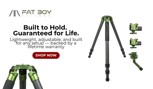 FatBoy Tripods lightweight adjustable tripod system with lifetime warranty — built for stability in any hunting setup.