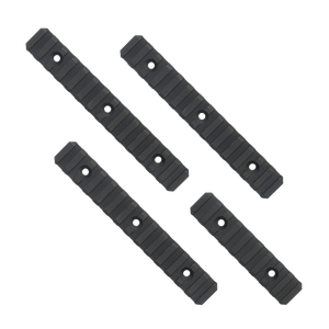 This TACMOD MIL-STD-1913 modular rail kit includes three 6" medium rails, and one 3" short rail. This TACMOD MIL-STD-1913 modular rail kit includes three 6" medium rails, and one 3" short rail.