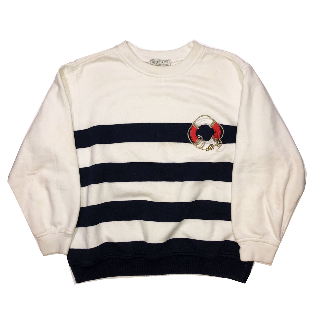 Vintage 1980s Gucci Nautical Buoy Sweatshirt Womens