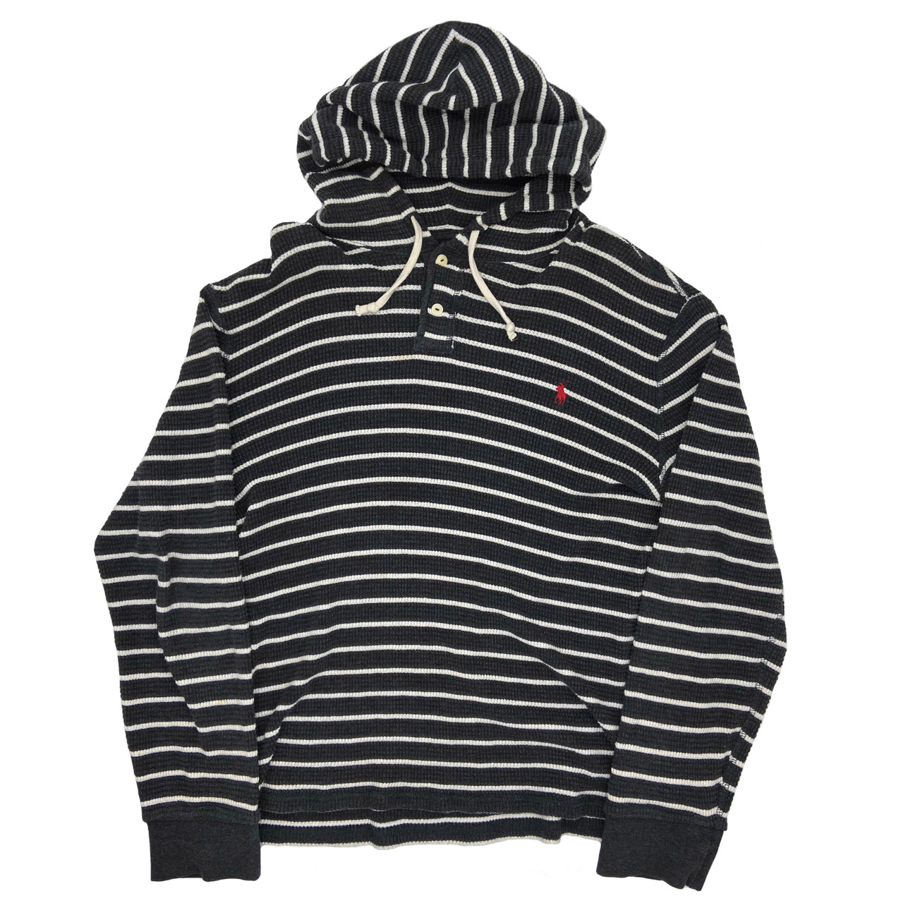 polo button hoodie