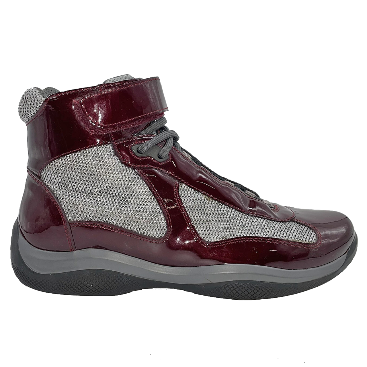 maroon prada sneakers