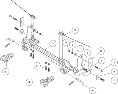 Roadmaster 15451 Tow Bar Mounting Bracket For 1998-2007 Honda Accord - Hidden Mount, Powder-Coated Steel, Includes Hardware