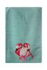 Two Flamingos - Aqua Beach Towel