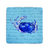 Blue Script Crab Coasters - Set of 4