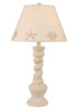 Two Tone Country Twist Table Lamp with Shell and Starfish Shade