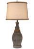 Driftwood Slender Neck Casual Table Lamp with Rope Accent
