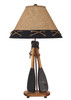 2-Boat Paddles with Rope Table Lamp - Navy