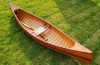 Wooden Canoe With Ribs and  Curved Bow -  Matte -  10'