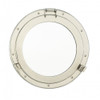 Porthole Mirror Solid Brass - Nickel Finish  12"