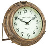 Porthole Clock with Stand -  Iron - 14"