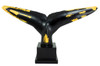 (MR-192)
Extra Large Whale Tail Sculpture with Base, Black and Gold