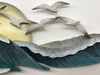 (CW330)
46" "Seagull Waves" Metal Wall Sculpture - Closeup 2