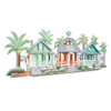 Caribbean Village Wall Sculpture - Metal (Patio Safe)