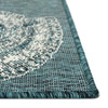 Teal Carmel Shells Indoor/Outdoor Rug -  Pile