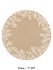 Aqua Carmel Coral Border Indoor/Outdoor Rug - Round