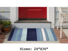 Blue Tribeca Stripes Indoor/Outdoor Rug - Small Rectangle