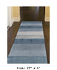 Navy Piazza Textured Stripe Indoor Rug - Runner Lifestyle