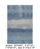 Navy Piazza Textured Stripe Indoor Rug - Rectangle