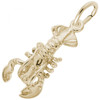 Lobster Charm - Gold Plate, 10k Gold, 14k Gold