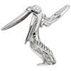 Pelican Charm - Sterling Silver, Gold Plate, 10k Gold, 14k Gold, or 14k White Gold