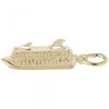 Cruise Ship Charm - Gold Plate, 10k Gold, 14k Gold