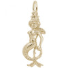 Mermaid Charm -  Gold Plate, 10k Gold, 14k Gold